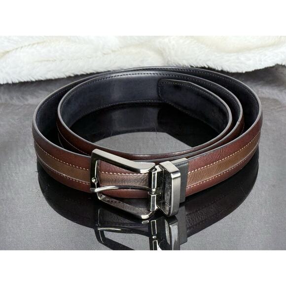 Monza Men's Formal Reversible Stretchable Waist Belt 46 Synthetic Leather - Picture 1 of 5